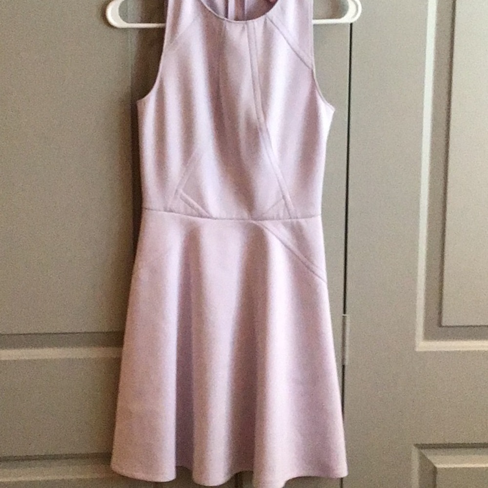TED BAKER
MITTON PEPLUM SKATER DRESS IN PURPLE